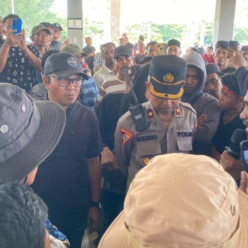 Iptu Jolly Ronny Mamarimbing Kedepankan Pendekatan Humanis Saat Kawal Aksi Ratusan Petani di Aceh Timur