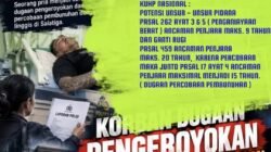Ancaman Pidana berlapis Menanti Para Pelaku, Pasal 262(3) Jo 17(4) Jo 459 maks. 15 Tahun Penjara Menanti Pelaku² Pengroyokan Thd Sholeh TKP Benang Raja Salatiga