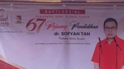 Bakti Sosial Warnai Peringatan HUT ke-67 Dr. Sofyan Tan Bersama Mahasiswa UNPRI Medan
