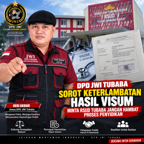 DPD JWI TUBABA SOROT KETERLAMBATAN HASIL VISUM, MINTA RSUD TUBABA JANGAN HAMBAT PROSES PENYIDIKAN