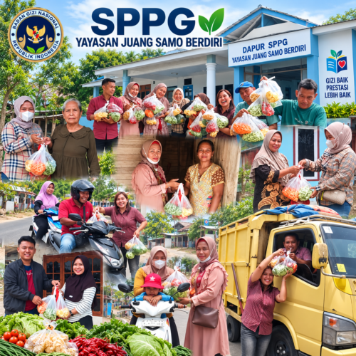 Masa Pembelajaran Daring, SPPG Yayasan Juang Samo Berdiri Salurkan Sayuran dan Lauk Pauk kepada Masyarakat