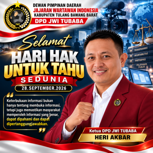 Hari Hak untuk Tahu 2026, DPD JWI TUBABA Dorong Keterbukaan Informasi Publik