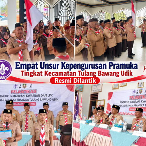 Empat Unsur Kepengurusan Pramuka TBU Resmi Dilantik, Ponco Tegaskan Pentingnya Integritas dan Pengabdian