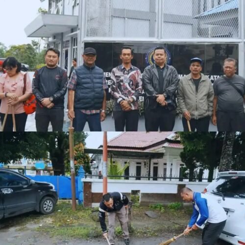 Antisipasi Musim Hujan, Rutan Kabanjahe Bersama Lurah Kampung Dalam Gelar Kerja Bakti Bersihkan Drainase