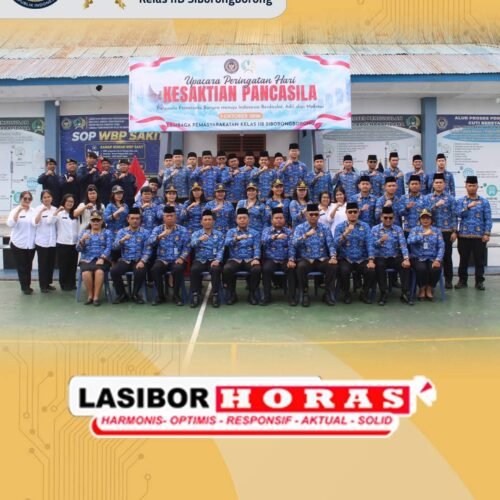 Lapas Kelas IIB Siborongborong Gelar Upacara Hari Kesaktian Pancasila Bersama Warga Binaan Pemasyarakatan