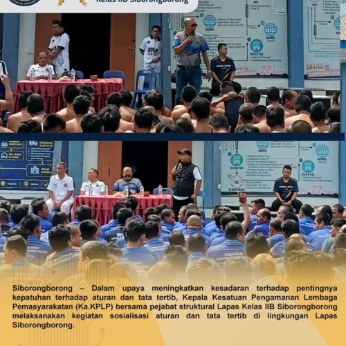 Lapas Siborongborong Gelar Sosialisasi Aturan dan Tata Tertib, Perkuat Ketertiban dan Keamanan di Lingkungan Lapas