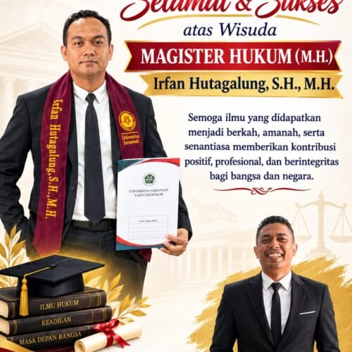 Ketua JWI Aceh Timur Selamat! Irfan Hutagalung Raih Gelar Magister Hukum, Bukti Ketekunan Menempuh Pendidikan
