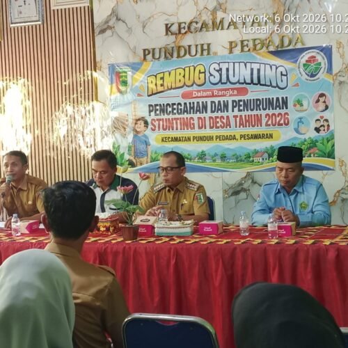 CAMAT PUNDUH PEDADA: PENCEGAHAN DAN PENURUNAN STUNTING ADALAH TUGAS KITA SEMUA   