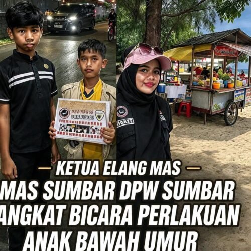DUGAAN LIBATKAN ANAK DI BAWAH UMUR KUMPULKAN DONASI BENCANA DILAPORKAN KE POLRESTA PADANG, ELANG MAS DESAK USUT TUNTAS