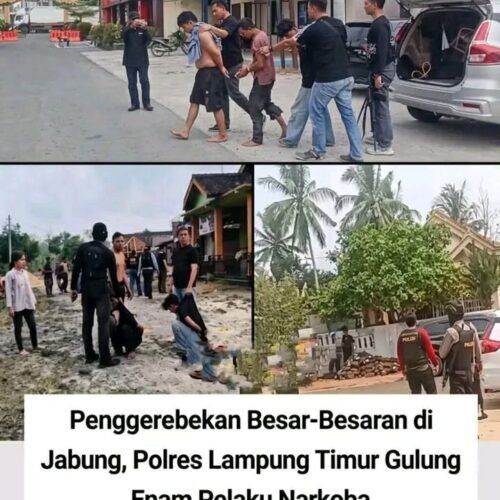 Gerebek Dugaan Sarang Narkoba di Lampung Timur, Enam Orang Diamankan