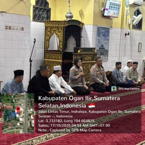 Pererat Silaturahmi, Kapolres Ogan Ilir Pimpin Subuh Keliling di Masjid Al Muhajirin