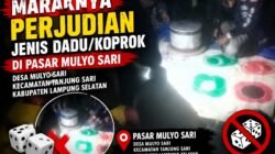 DIDUGA MARAK PERJUDIAN DADU/KOPROK DI PASAR MULYO SARI, LAMPUNG SELATAN — APARAT PENEGAK HUKUM DIMINTA BERTINDAK!