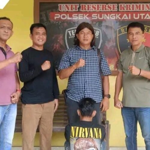 Personel  (Reskrim) Polsek Sungkai Utara berhasil mengamankan seorang terduga pelaku tindak pidana pencurian dengan kekerasan (curas) di Jalan Desa Batu Nangkop, Kecamatan Sungkai Tengah