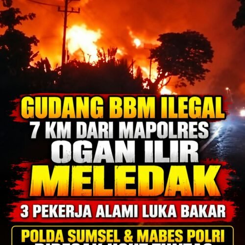 Gudang BBM Ilegal Berjarak 7 KM dari Mapolres Ogan Ilir Meledak, 3 Pekerja Alami Luka Bakar, Polda Sumsel dan Mabes Polri Didesak Usut Tuntas