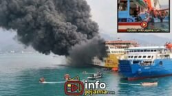KMP Batumandi Terbakar di Perairan Merak, Seluruh Penumpang Berhasil Dievakuasi Selamat