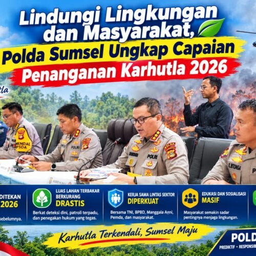 Lindungi Lingkungan dan Masyarakat, Polda Sumsel Ungkap Capaian Penanganan Karhutla 2026