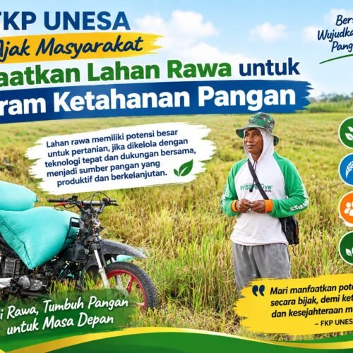 FKP Unesa Ajak Masyarakat Manfaatkan Lahan Rawa untuk Program Ketahanan Pangan