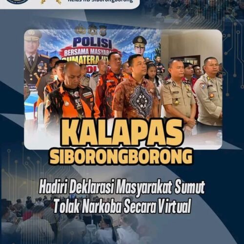 Kalapas Siborongborong Hadiri Deklarasi Masyarakat Sumut Tolak Narkoba Secara Virtual