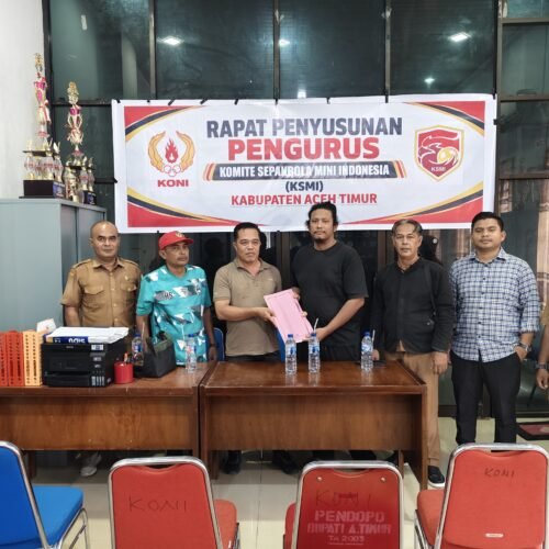 Muzakir Pimpin KSMI Aceh Timur Periode 2026–2030, Hendrika Saputra Sekretaris, Iskandar Ishak Siap Dongkrak Prestasi Sepak Bola Mini