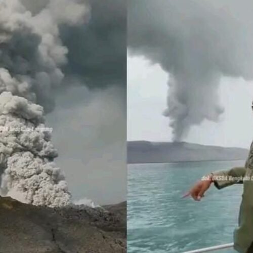 Gunung Anak Krakatau Berstatus Siaga, Abu Vulkanik Terus Keluar dari Kawah