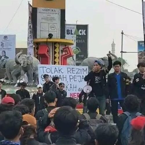 KM ITERA GELAR AKSI DI TUGU ADIPURA, BAWA LIMA TUNTUTAN UNTUK PEMERINTAH