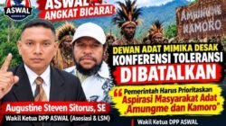 ASWAL ANGKAT BICARA! Dewan Adat Mimika Desak Konferensi Toleransi Dibatalkan, Augustine Steven Sitorus,SE: Pemerintah Harus Prioritaskan Aspirasi Masyarakat Adat Amungme dan Kamoro
