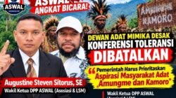 ASWAL ANGKAT BICARA! Dewan Adat Mimika Desak Konferensi Toleransi Dibatalkan, Augustine Steven Sitorus,SE: Pemerintah Harus Prioritaskan Aspirasi Masyarakat Adat Amungme dan Kamoro