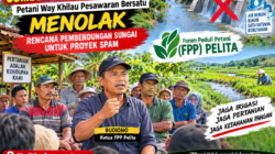 Masyarakat Gelisah Sumber Irigasi Terganggu, Petani Way Khilau Pesawaran Bersatu Menolak Rencana Pembendungan Sungai untuk Proyek SPAM