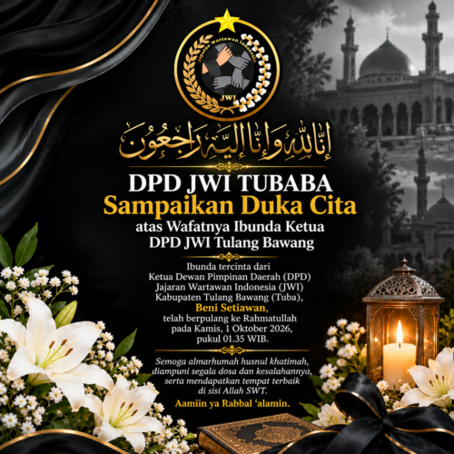 DPD JWI Tubaba Sampaikan Duka Cita atas Wafatnya Ibunda Ketua DPD JWI Tulang Bawang
