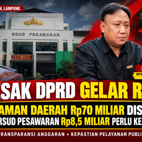 Mahmuddin Ketua Lsm Penjara Indonesia Dpd Lampung Soroti Klaim RSUD Rp 8,5 Milyar dan Pinjaman Daerah Rp70 Milyar