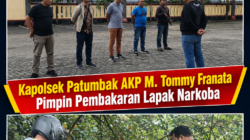 Gempur Sarang Narkoba di Sigaragara, Kapolsek Patumbak AKP M. Tommy Franata Pimpim Pembakaran Lapak Narkoba