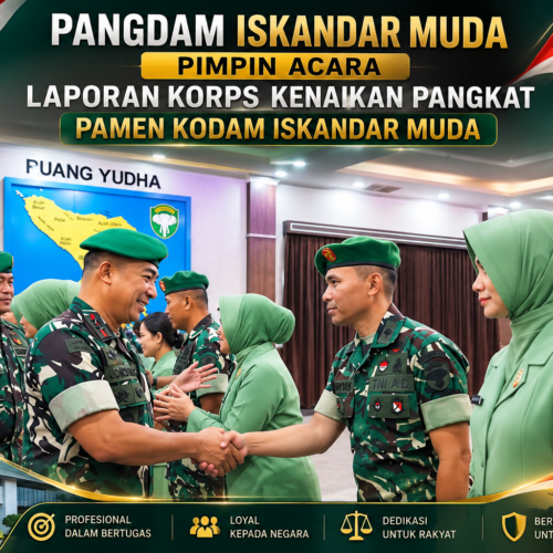 Pangdam IM pimpin acara Laporan Korps Kenaikan Pangkat Pamen Kodam Iskandar Muda 