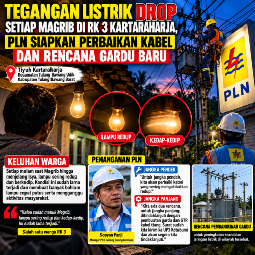 Tegangan Listrik Drop Setiap Magrib di RK 3 Kartaraharja, PLN Siapkan Perbaikan Kabel dan Rencana Gardu Baru