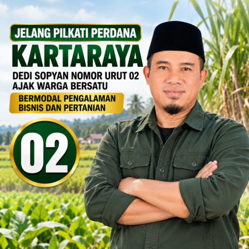 DEDI SOPYAN NOMOR 02: BERMODAL PENGALAMAN BISNIS DAN PERTANIAN, AJAK WARGA BERSATU MEMBANGUN KARTARAYA