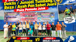 Final Sengit! Deklis / Junaidi Tumbang, Reza / Ayah Pon Sabet Juara Piala Pemuda Julok